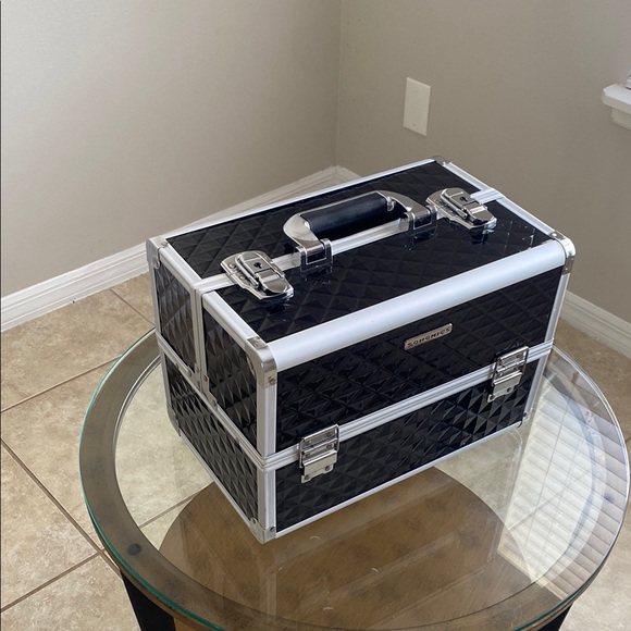Other - Black and Silver Makeup Case